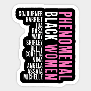 Phenomenal Black Women, African American, Black History, Afrocentric Sticker